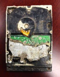 damaged hard drive; data security