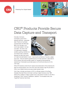 Our products provide secure data capture and transport